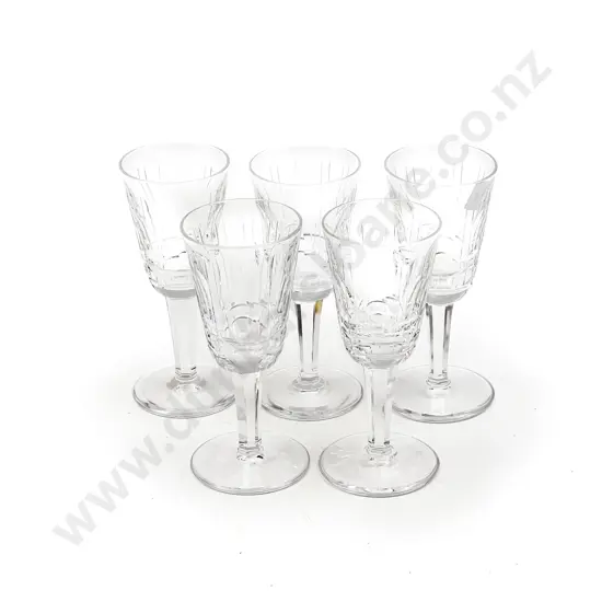 Five Waterford Crystal Sherry Glasses