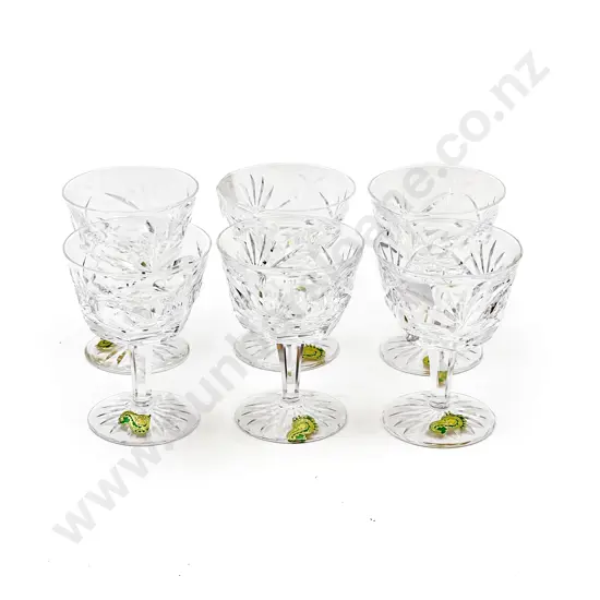 Six Waterford Crystal Goblets