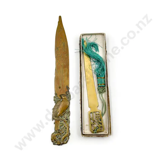Japanese Brass Letter Opener and Other