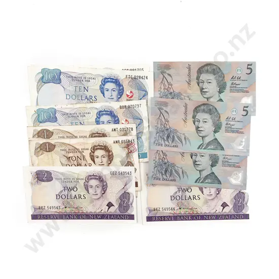 NZ Ten Dollar X3 2 Dollar x2 1 Dollar X2 AU 5 Dollar X 3
