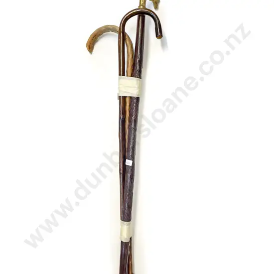 Three Assorted Vintage Walking Sticks