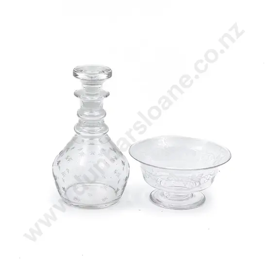 Two Pieces Stuart Crystal Including Decanter