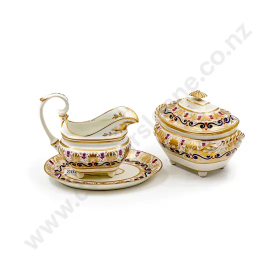 Three Pieces Antique Fancy China