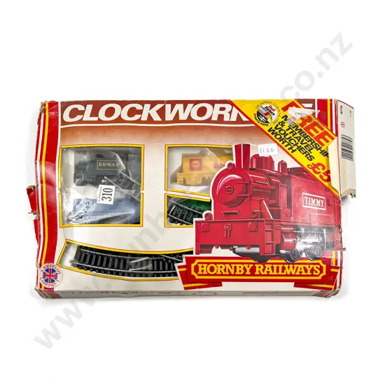 Boxed Hornby Clockwork Trainset (box worn condition)