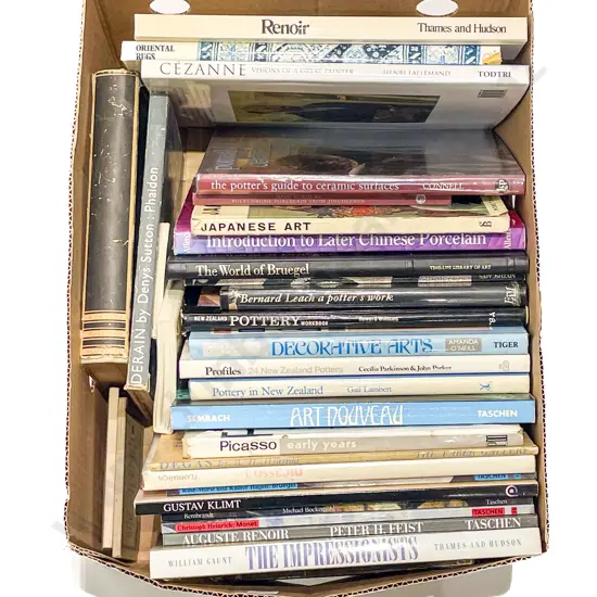 Box of Assorted Art Reference Volumes etc