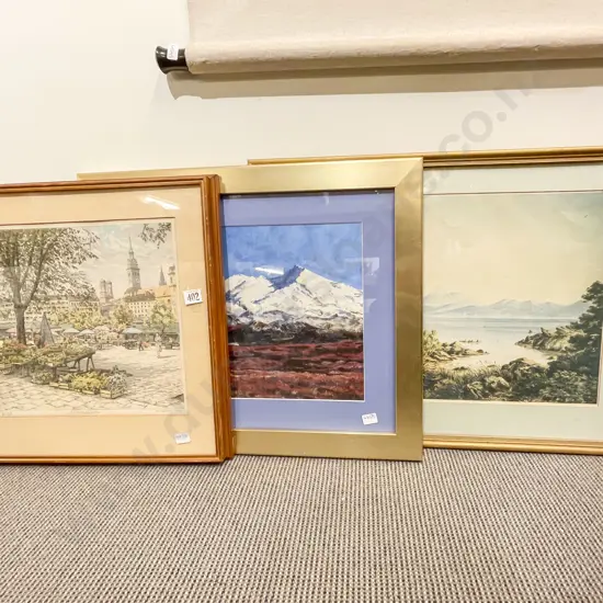 Ltd Edition Print together with Two Others