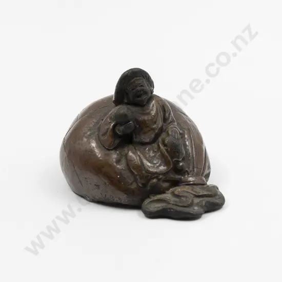 Japanese Edo Period Bizen Figure of Daikoku