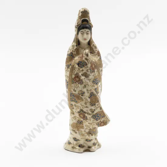 A Satsuma Meiji Period Figurine of Kwannon The Bodhisattva Of Compassion