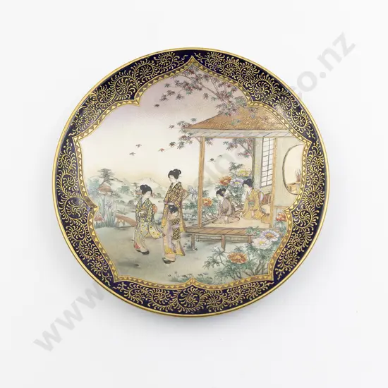 A Finely Painted Japanese Meiji Period Plate by Ryun Fuzan