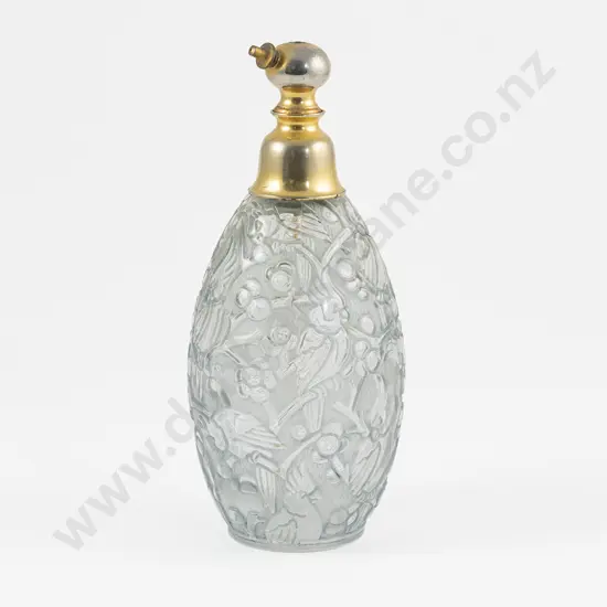 French Art Deco Opalescent Glass Perfume Atomizer