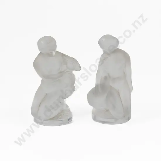 Two Crystal Lalique Figurines