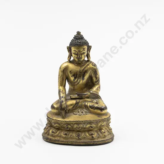 Tibetan Bronze Figure Of Shakyamuni Buddha