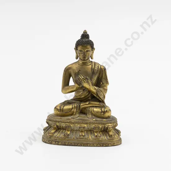 Tibetan Bronze Figure Of Shakyamuni Buddha