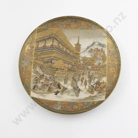 Japanese Meiji Period Plate by Hankinzan