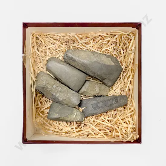 A Box Of Six Small Pre-European Toki