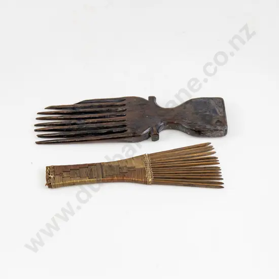 A Maori folk Art Comb And a Solomon Islands Comb