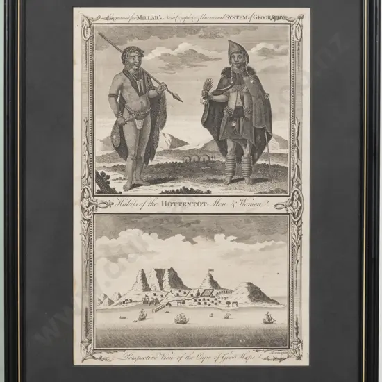 A Framed Engraving for Miller's New Complete Universal System of Geography