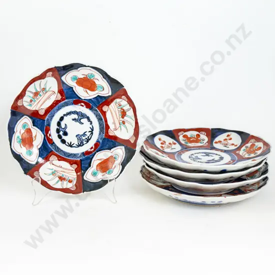 Five Japanese Late Meiji Period Imari Plates