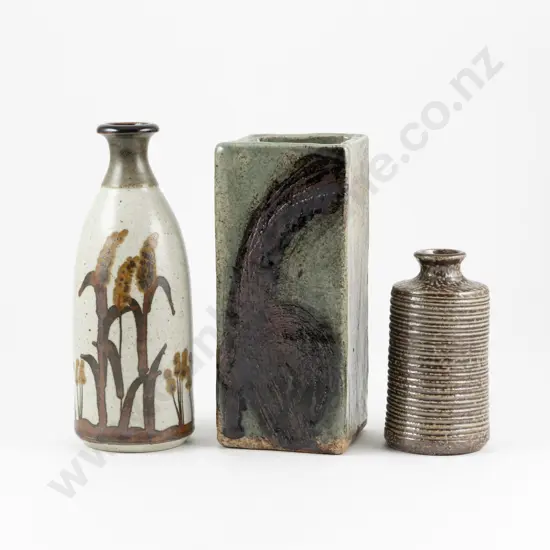 Three NZ Pottery Vases