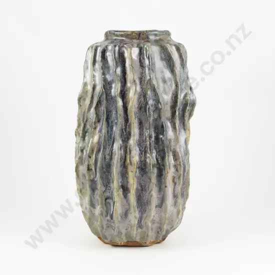 NZ Pottery Ridged Vase