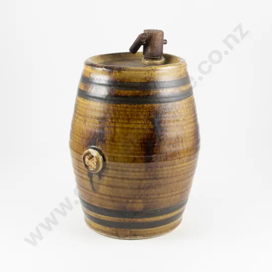 Glazed Earthenware Keg With Spigot