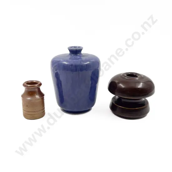 Ruskin Pottery Vase and Two Others