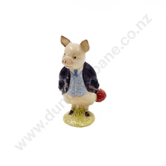 Beatrix Potter Figure "Pigling Bland" Gold Back Stamp