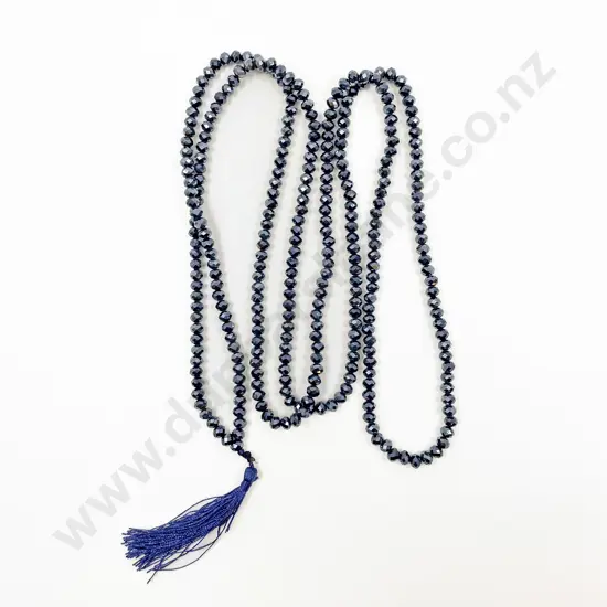 Sapphire Crystal Opera Length Necklace