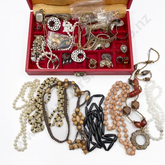 Quantity of Assorted Costume Jewellery with Jewellery Box