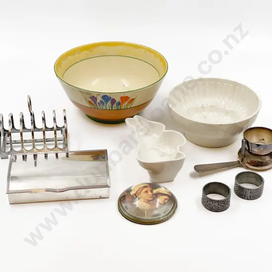 Clarice Cliff Bowl together with Food Bowls and Assorted S/P etc.