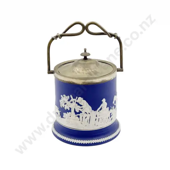 Tunstall Jasper Ware Biscuit Barrell