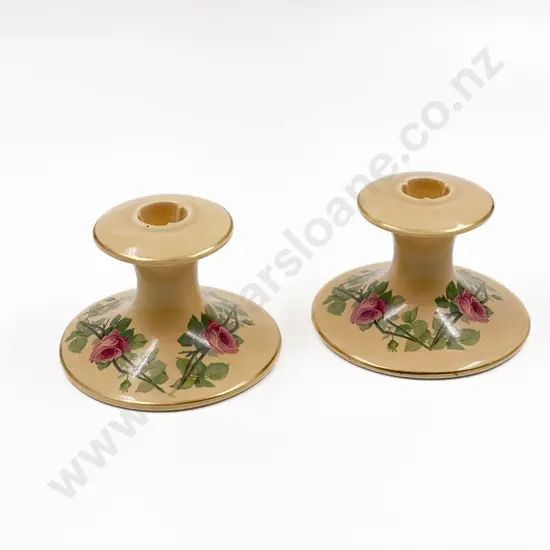 Pair of Clarice Cliff Candle Holders