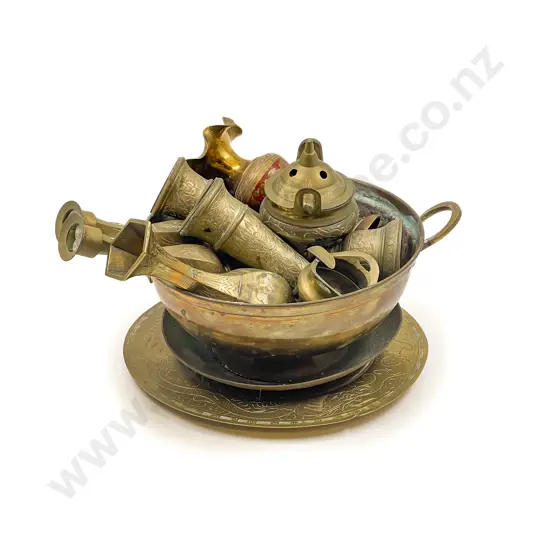 Qty of Assorted Brassware Etc.