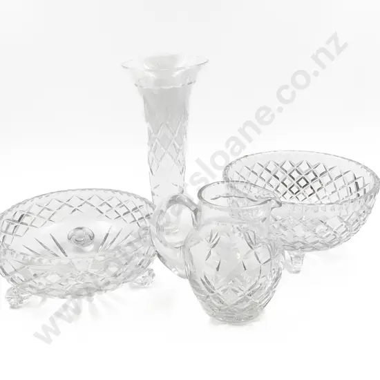 Four Pieces of Assorted Crystal