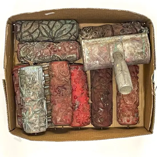Qty of Assorted Vintage Print Rollers