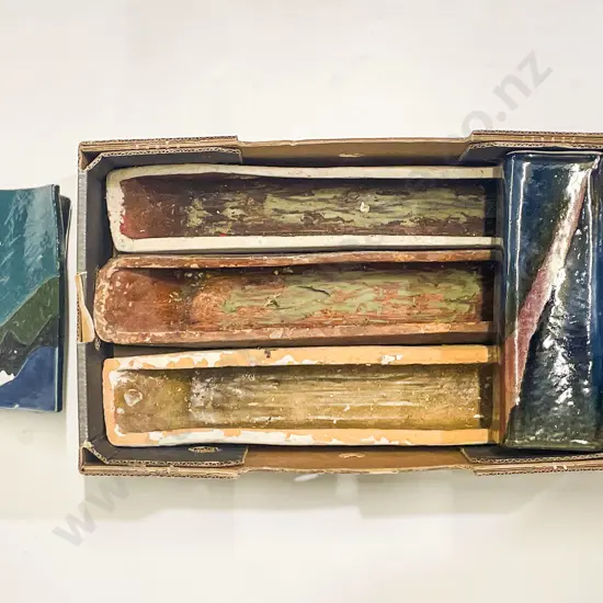 Qty of Assorted Terracotta Flower Troughs and NZ Pottery