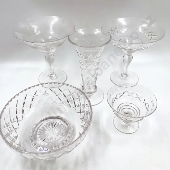 Five Pieces of Assorted Stuart Crystal