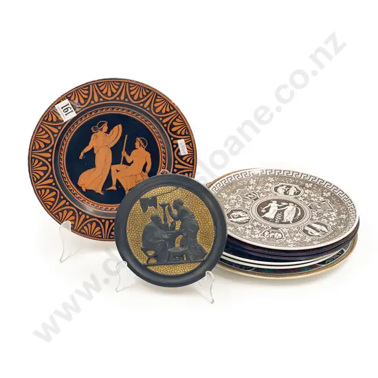 Qty of Assorted Greecian Style Plates together with Plaque