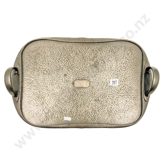 English Pewter Tray with S/S Presentation Plaque