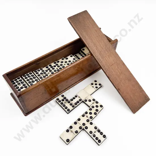 Vintage Set of Dominoes in Case