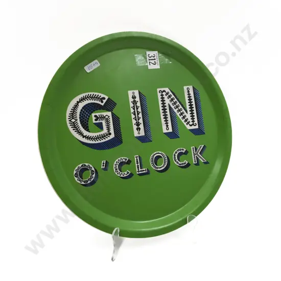 Swedish Made Designer Tray "Gin O'Clock"