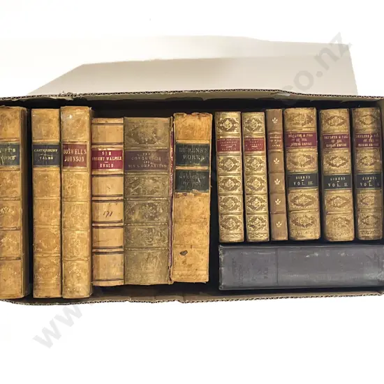 Qty of Assorted Vintage Leather Bound Books