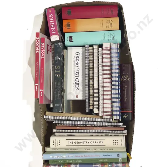 Box of Assorted Modern Cookery Books