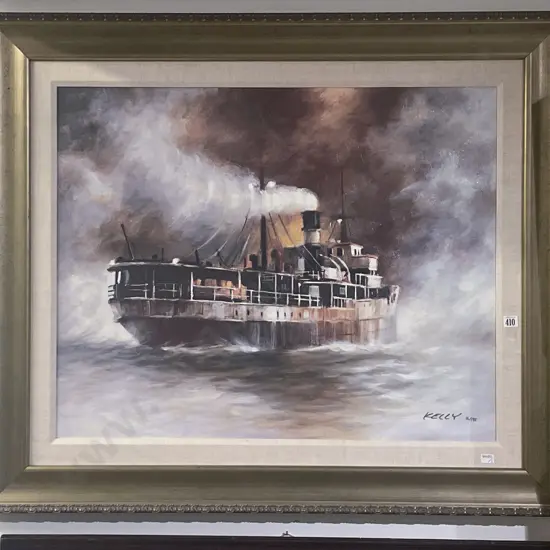 John Kelly - Steamship - Giclee Print on Canvas