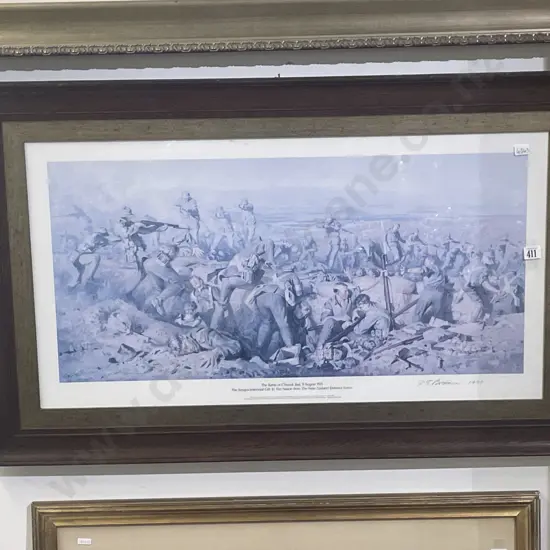 "Battle of Chunuk Bair" Print Signed Ion Brown