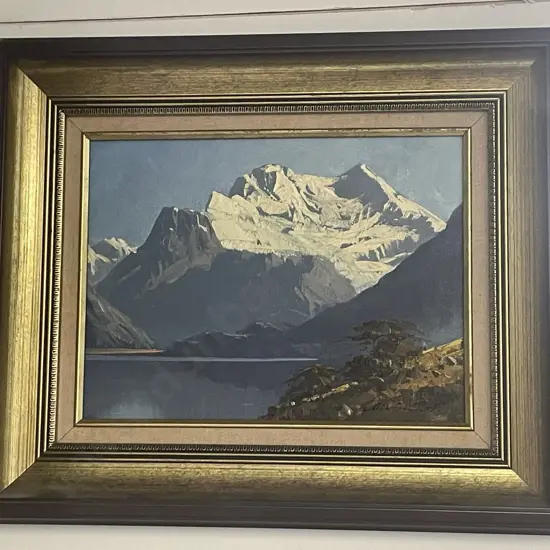 Mark Thomas - Mount Earnslaw - Oil on Board