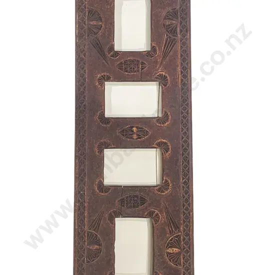 Chip Carved Four Place Photo Frame