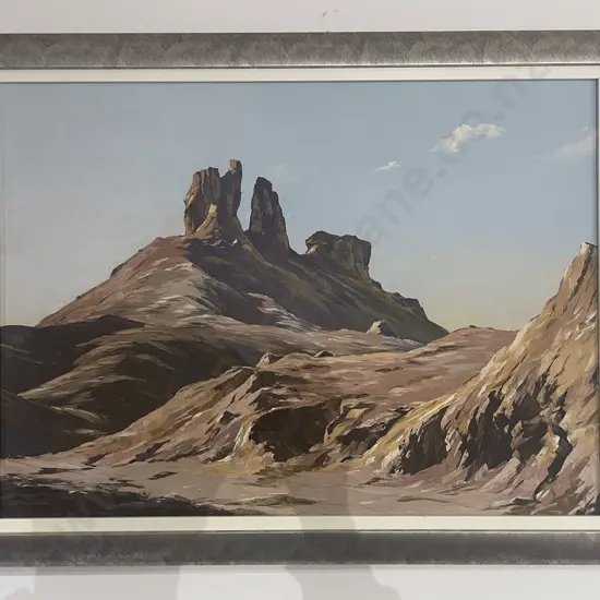 Kenneth Nelson "The Rock Spiers Central Otago" Oil on Board