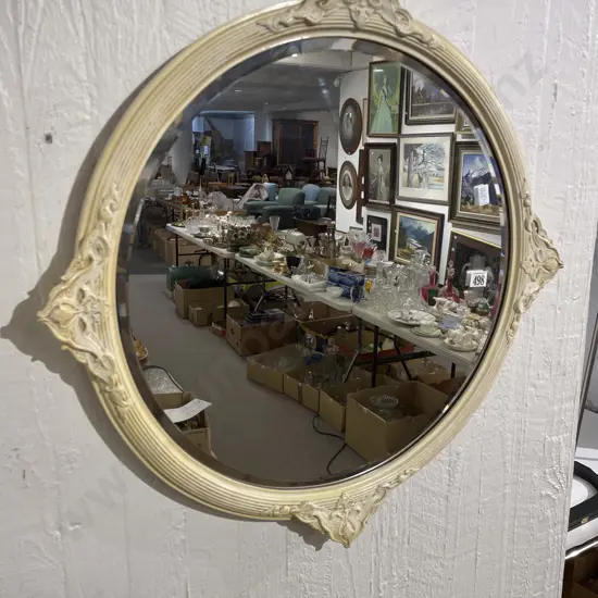 Circular Bevel Edged Wall Mirror