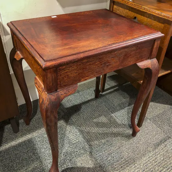 Oak Cabriole Leg Side Table